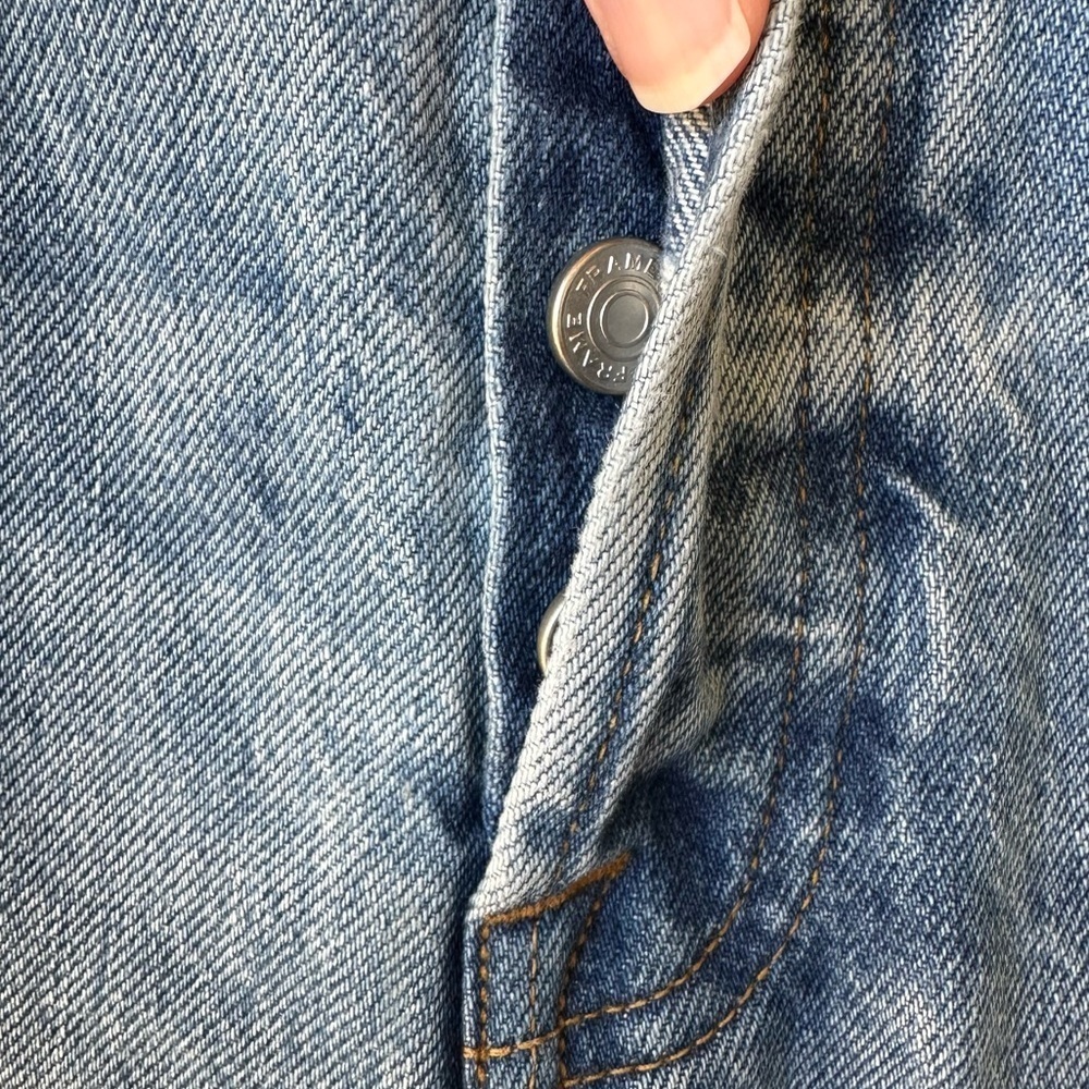 Frame Le Slouch Boyfriend Jean In BlueJay Rips Rigid Distressed Denim - Picture 8 of 16
